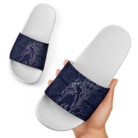 Odin Silhouette with Raven and Valknut Slide Sandals Nordic Mythology Line Art Illustration