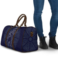 Odin Silhouette with Raven and Valknut Travel Bag Nordic Mythology Line Art Illustration