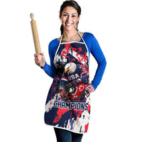 USA Ice Hockey Champions Eagle Apron Patriotic Paint Splash Graffiti Art