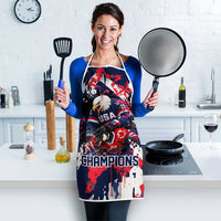 USA Ice Hockey Champions Eagle Apron Patriotic Paint Splash Graffiti Art