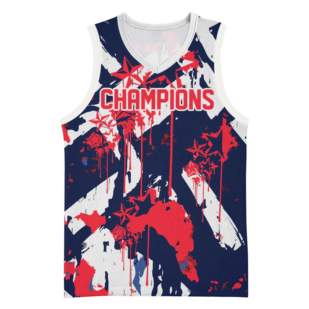 USA Ice Hockey Champions Eagle Basketball Jersey Patriotic Paint Splash Graffiti Art