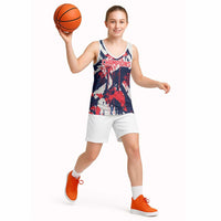 USA Ice Hockey Champions Eagle Basketball Jersey Patriotic Paint Splash Graffiti Art