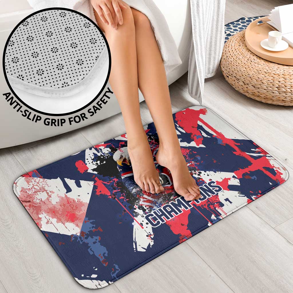 USA Ice Hockey Champions Eagle Bathroom Set Patriotic Paint Splash Graffiti Art