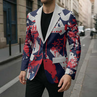 USA Ice Hockey Champions Eagle Blazer Patriotic Paint Splash Graffiti Art