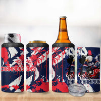 USA Ice Hockey Champions Eagle 4 in 1 Can Cooler Tumbler Patriotic Paint Splash Graffiti Art