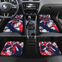 USA Ice Hockey Champions Eagle Car Mats Patriotic Paint Splash Graffiti Art