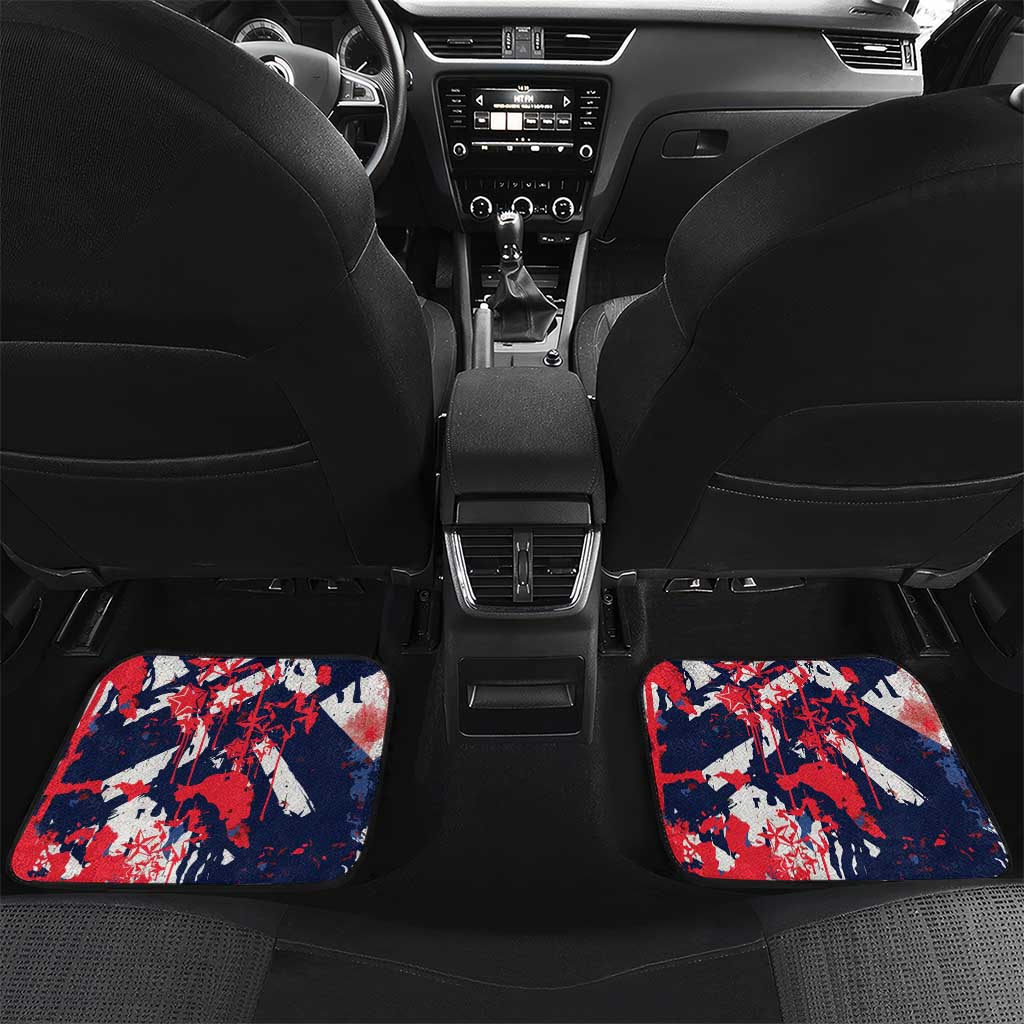 USA Ice Hockey Champions Eagle Car Mats Patriotic Paint Splash Graffiti Art