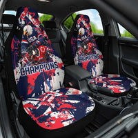 USA Ice Hockey Champions Eagle Car Seat Cover Patriotic Paint Splash Graffiti Art