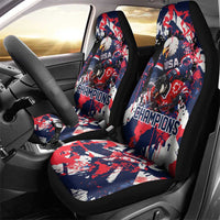 USA Ice Hockey Champions Eagle Car Seat Cover Patriotic Paint Splash Graffiti Art