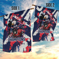 USA Ice Hockey Champions Eagle Garden Flag Patriotic Paint Splash Graffiti Art