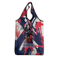 USA Ice Hockey Champions Eagle Grocery Bag Patriotic Paint Splash Graffiti Art