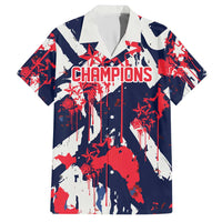 USA Ice Hockey Champions Eagle Hawaiian Shirt Patriotic Paint Splash Graffiti Art