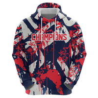 USA Ice Hockey Champions Eagle Hoodie Patriotic Paint Splash Graffiti Art