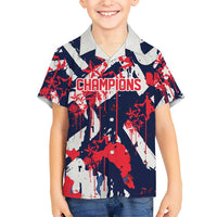USA Ice Hockey Champions Eagle Kid Hawaiian Shirt Patriotic Paint Splash Graffiti Art