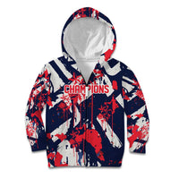 USA Ice Hockey Champions Eagle Kid Hoodie Patriotic Paint Splash Graffiti Art