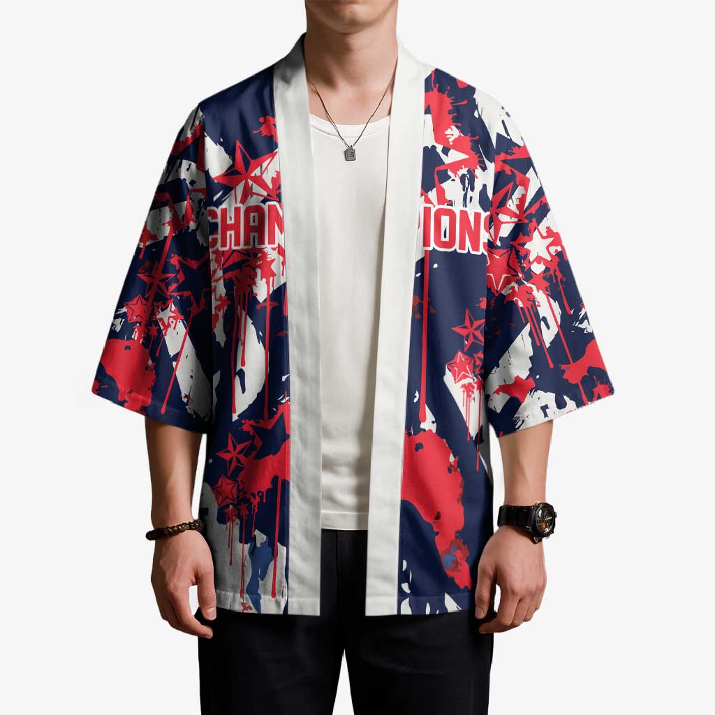 USA Ice Hockey Champions Eagle Kimono Patriotic Paint Splash Graffiti Art