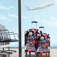 USA Ice Hockey Champions Eagle Luggage Cover Patriotic Paint Splash Graffiti Art