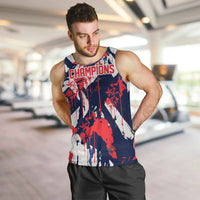 USA Ice Hockey Champions Eagle Men Tank Top Patriotic Paint Splash Graffiti Art