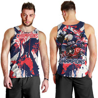 USA Ice Hockey Champions Eagle Men Tank Top Patriotic Paint Splash Graffiti Art
