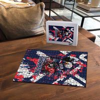 USA Ice Hockey Champions Eagle Puzzle Patriotic Paint Splash Graffiti Art