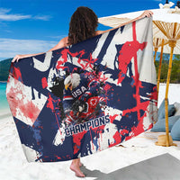 USA Ice Hockey Champions Eagle Sarong Patriotic Paint Splash Graffiti Art