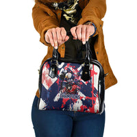 USA Ice Hockey Champions Eagle Shoulder Handbag Patriotic Paint Splash Graffiti Art