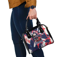 USA Ice Hockey Champions Eagle Shoulder Handbag Patriotic Paint Splash Graffiti Art
