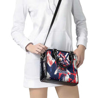 USA Ice Hockey Champions Eagle Shoulder Handbag Patriotic Paint Splash Graffiti Art