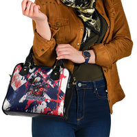 USA Ice Hockey Champions Eagle Shoulder Handbag Patriotic Paint Splash Graffiti Art