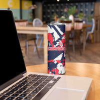 USA Ice Hockey Champions Eagle Skinny Tumbler Patriotic Paint Splash Graffiti Art