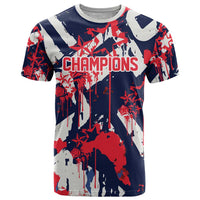 USA Ice Hockey Champions Eagle T Shirt Patriotic Paint Splash Graffiti Art