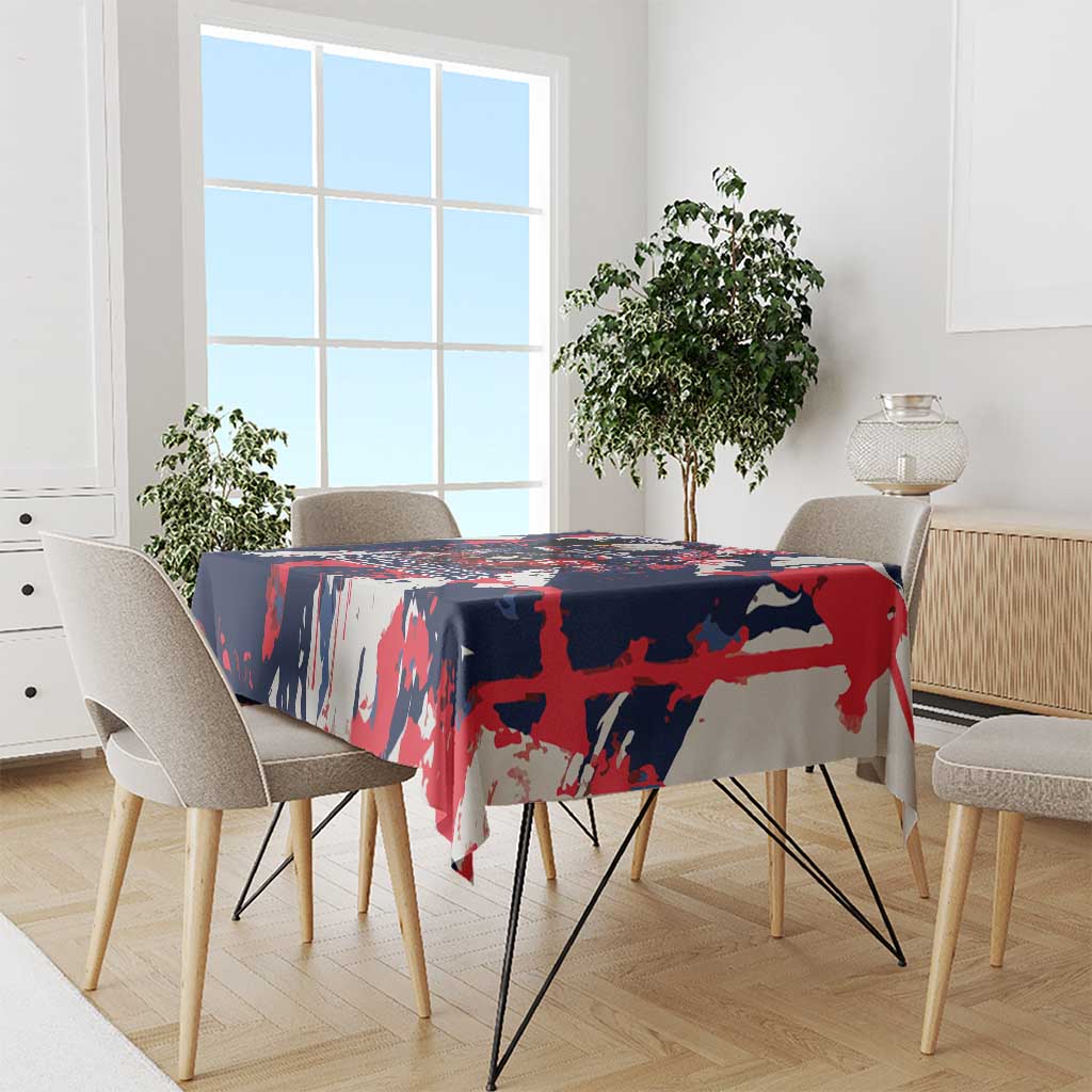 USA Ice Hockey Champions Eagle Tablecloth Patriotic Paint Splash Graffiti Art