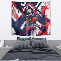 USA Ice Hockey Champions Eagle Tapestry Patriotic Paint Splash Graffiti Art