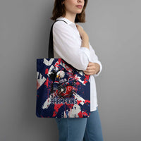 USA Ice Hockey Champions Eagle Tote Bag Patriotic Paint Splash Graffiti Art