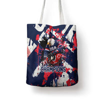 USA Ice Hockey Champions Eagle Tote Bag Patriotic Paint Splash Graffiti Art