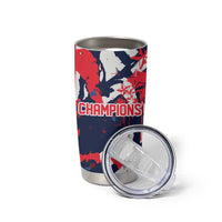 USA Ice Hockey Champions Eagle Tumbler Cup Patriotic Paint Splash Graffiti Art