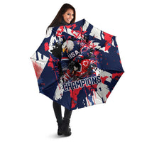 USA Ice Hockey Champions Eagle Umbrella Patriotic Paint Splash Graffiti Art