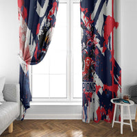 USA Ice Hockey Champions Eagle Window Curtain Patriotic Paint Splash Graffiti Art