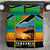 African Sunset Design Bedding Set with Flag Map Mount Kilimanjaro and Wildlife Scene