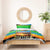 African Sunset Design Bedding Set with Flag Map Mount Kilimanjaro and Wildlife Scene