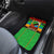 African Sunset Design Car Mats with Flag Map Mount Kilimanjaro and Wildlife Scene