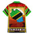 African Sunset Design Family Matching Long Sleeve Bodycon Dress and Hawaiian Shirt with Flag Map Mount Kilimanjaro and Wildlife Scene