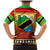 African Sunset Design Family Matching Mermaid Dress and Hawaiian Shirt with Flag Map Mount Kilimanjaro and Wildlife Scene