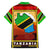 African Sunset Design Family Matching Short Sleeve Bodycon Dress and Hawaiian Shirt with Flag Map Mount Kilimanjaro and Wildlife Scene