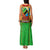 African Sunset Design Family Matching Tank Maxi Dress and Hawaiian Shirt with Flag Map Mount Kilimanjaro and Wildlife Scene