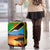 African Sunset Design Luggage Cover with Flag Map Mount Kilimanjaro and Wildlife Scene