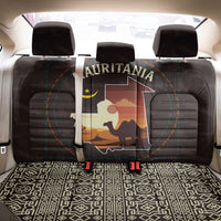 Mauritania Back Car Seat Cover with Desert Sunset Camel Silhouette and Flag Accents