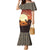 Mauritania Family Matching Mermaid Dress and Hawaiian Shirt with Desert Sunset Camel Silhouette and Flag Accents