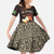 Mauritania Family Matching Off Shoulder Maxi Dress and Hawaiian Shirt with Desert Sunset Camel Silhouette and Flag Accents