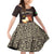 Mauritania Family Matching Off Shoulder Short Dress and Hawaiian Shirt with Desert Sunset Camel Silhouette and Flag Accents